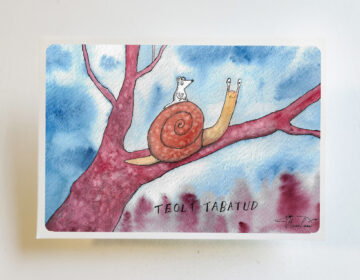 Õnnitluskaart "Teolt tabatud"